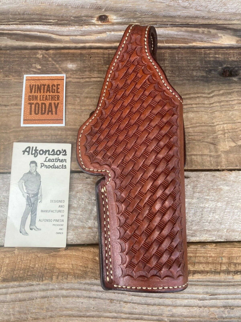 Alfonso's Brown Basketweave Suede Lined Holster For Ruger P85 P89 Strong Cross