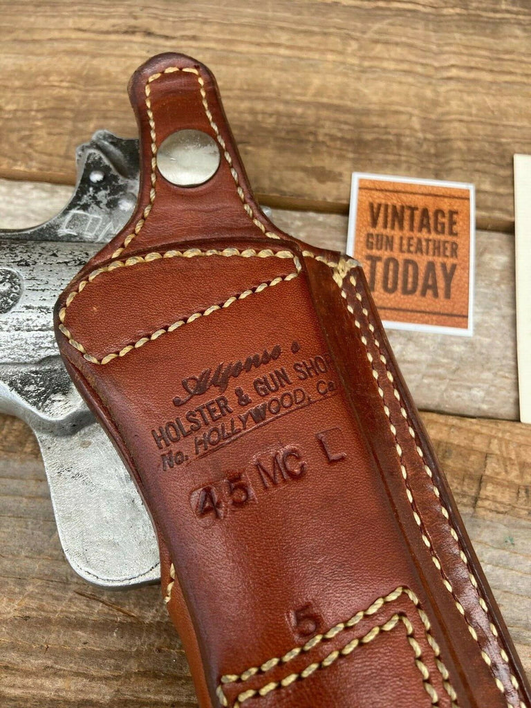 Vintage Alfonso's Brown Leather / Suede Lined Holster For 1911 Colt Government
