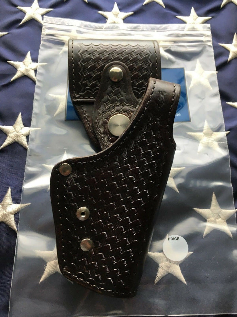 Shoemaker Plain Black Leather Swivel Holster For Glock 23C Retention L2