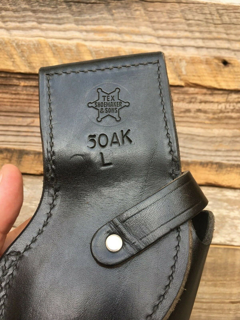 Vintage Tex Shoemaker 50A Black Leather Jordan Style Holster For K / N Frame Revolver