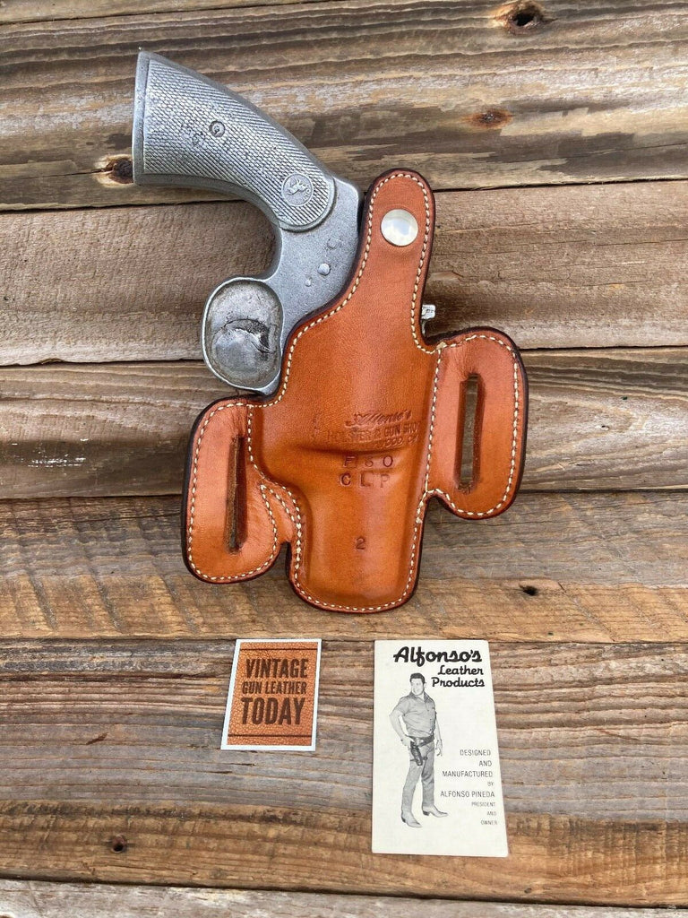 Alfonso's Brown Plain Leather F60 Lined Holster For Colt Python / L Frame 2.5" L