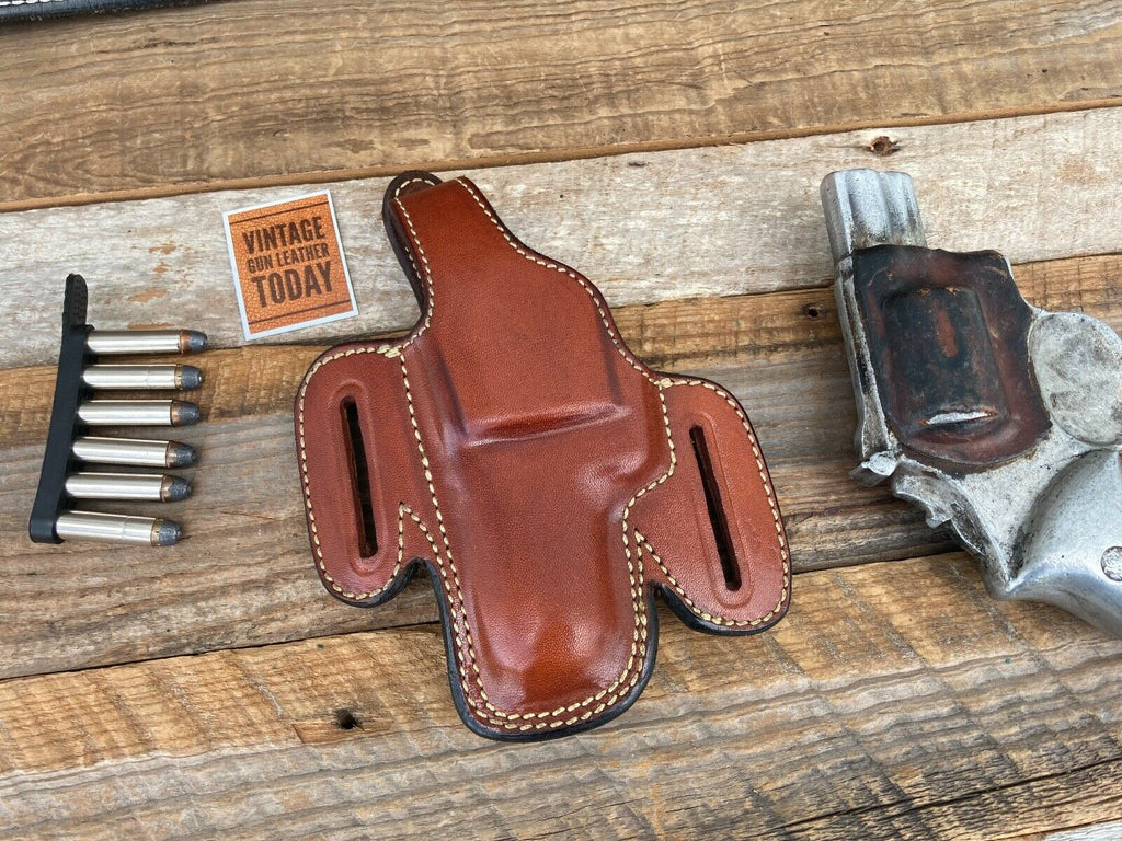 Alfonso's Plain Brown Leather Suede Lined Holster for S&W K Frame 2 1/2 Revolver