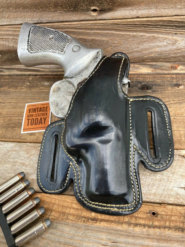 Alfonso's Plain Black Leather Lined Holster for S&W K Frame 2 1/2 Revolver