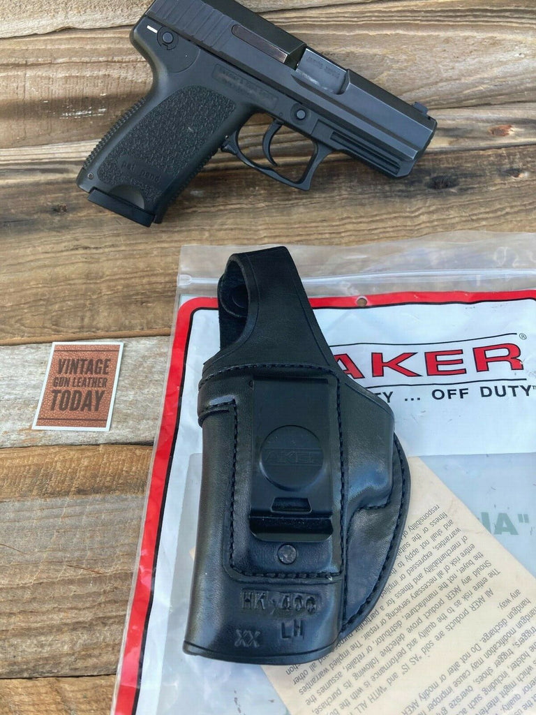 AKER Discontinued Black Leather IWB Holster For H&K USP Compact 40 / 9 .357