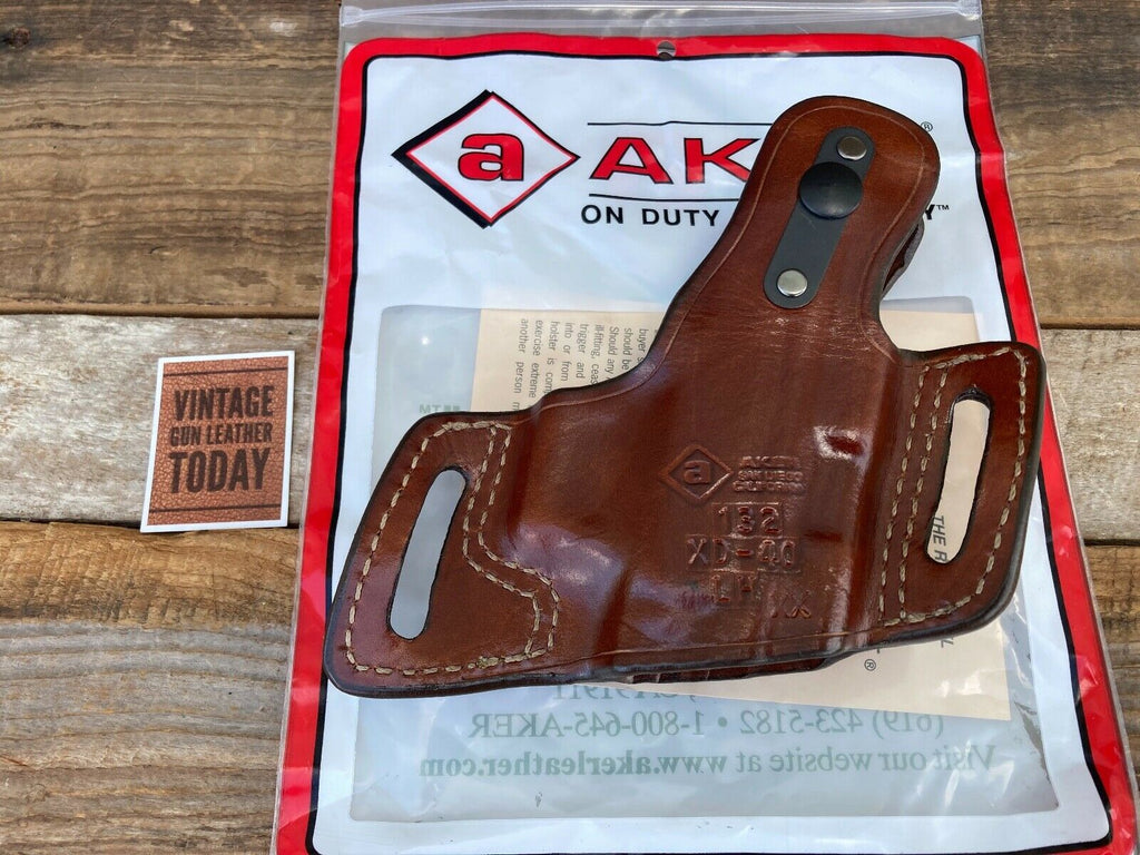 Discontinued AKER Plain BROWN Leather Left Holster For Springfield XD 40