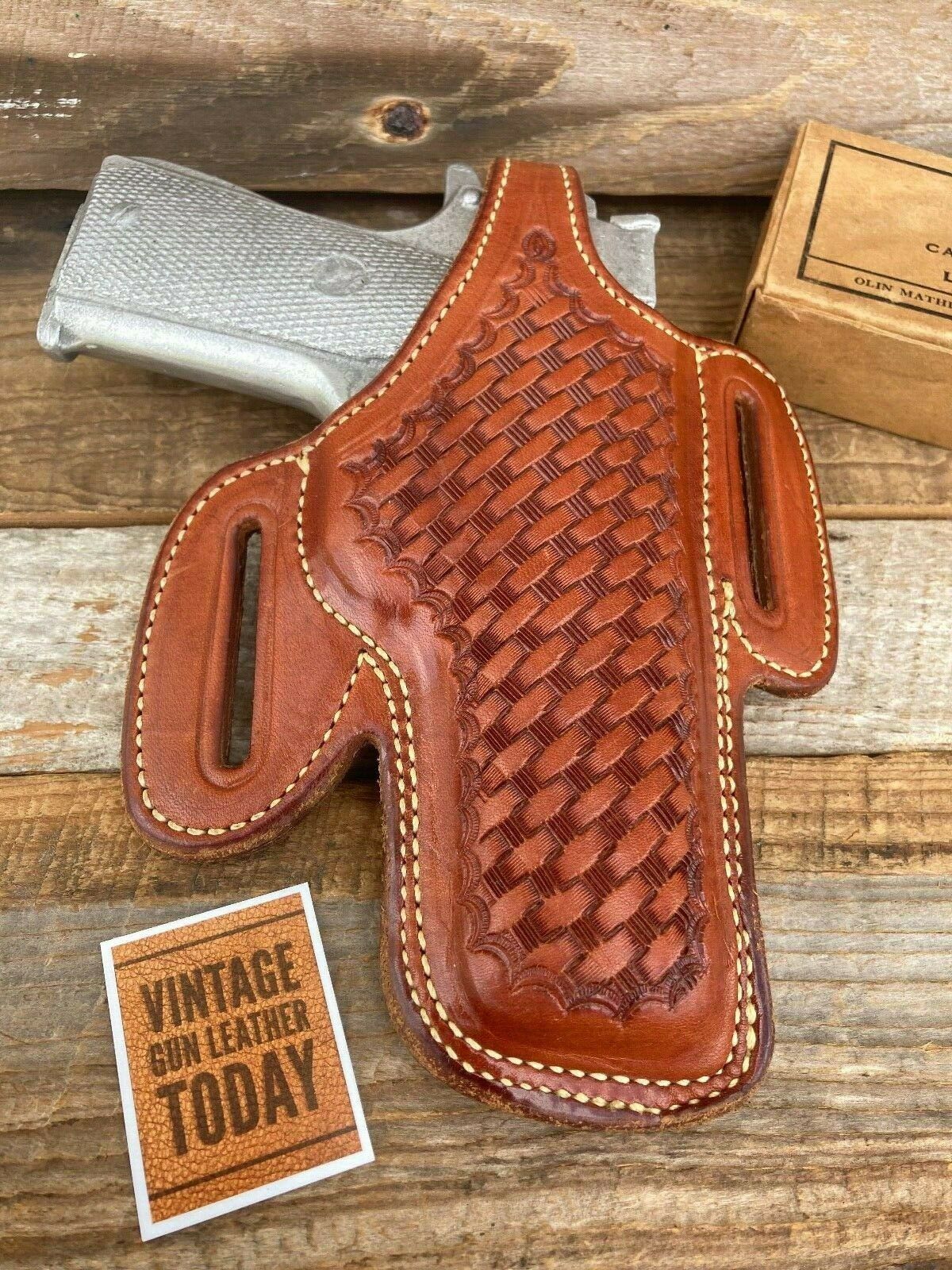 REF GB-45 CHOCO Holsters western marron country en cuir made in