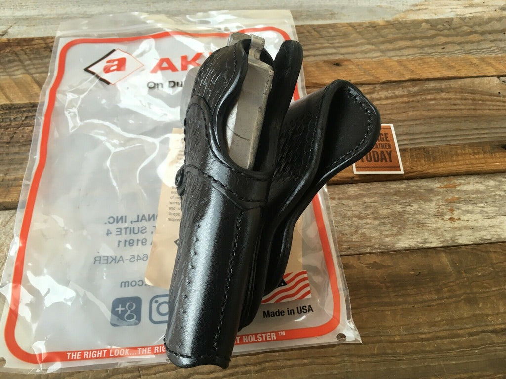 AKER Blue Line Drop Duty Holster Black Basketweave For Smith Wesson 4006 TSW CHP