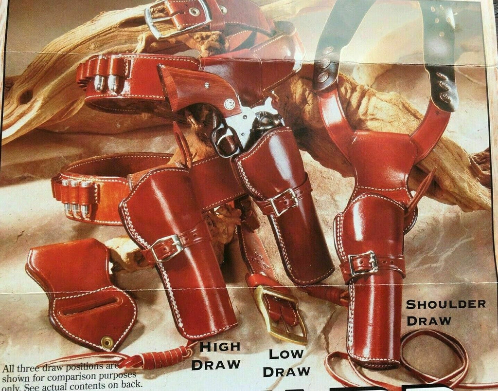 Alfonsos Brown Leather Lined Western Holster for S&W 8 3/8 " N Revolver 29 LEFT
