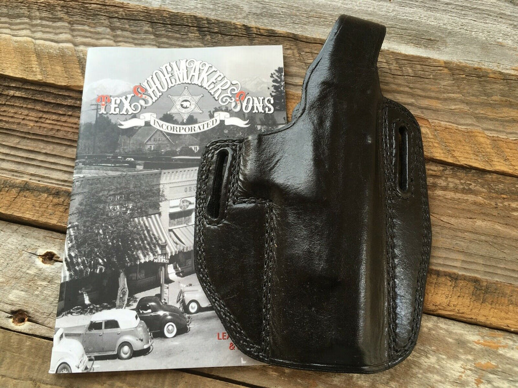 Sweet Tex Shoemaker PC OWB Plain Black Leather Holster For Springfield XD 45 5"