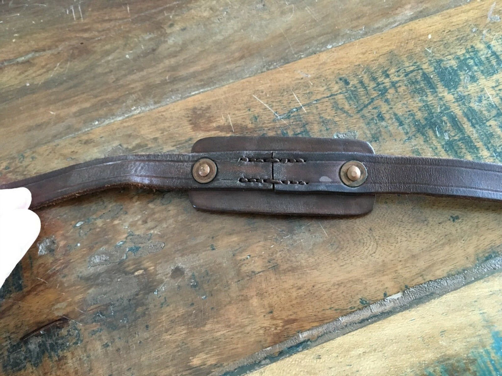 Vintage Brown Leather Sam Brown Style Belt Police Military
