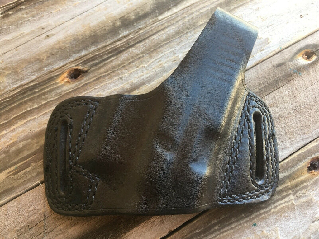 Tex Shoemaker N14 TB Black Leather OWB Holster For HK P2000 / USP Compact 9 / 40