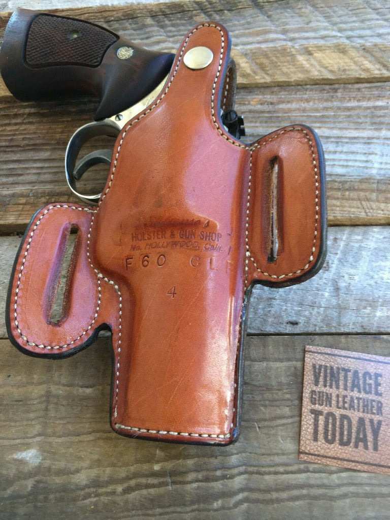 Alfonso's F60 Brown Leather Lined Holster For S&W K L Frame 4" Revolver LEFT