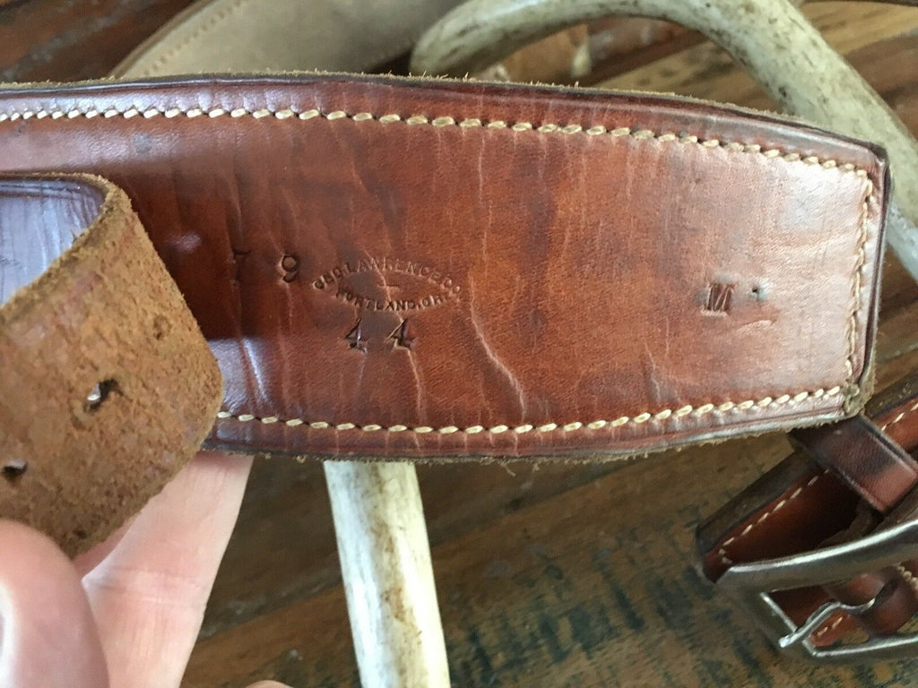 Pre War 1941 George Lawrence Brown Leather Drop Cartridge Belt .44 .45 LC Size M