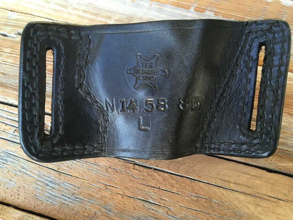 Vintage Tex Shoemaker N14 Black Leather Holster For Beretta 85 Cheetah LEFT