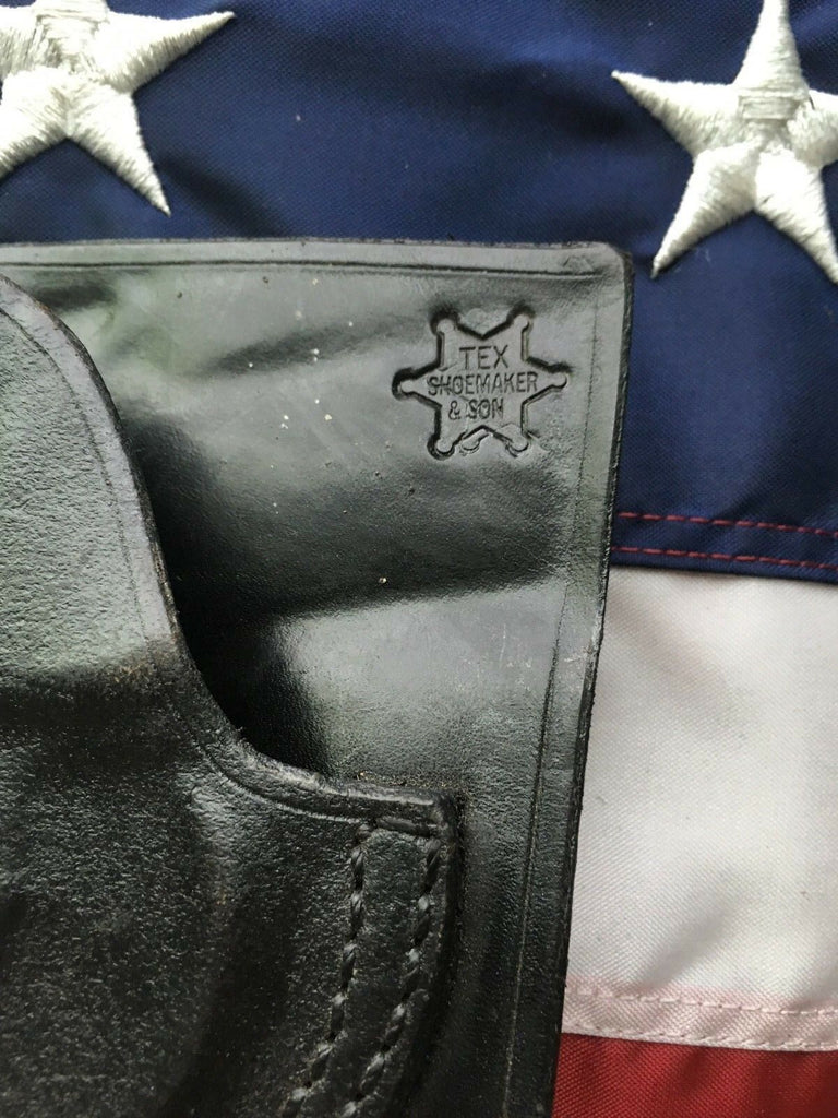 Vintage Tex Shoemaker 25W Pocket Holster Black Leather For Kel Tec P32