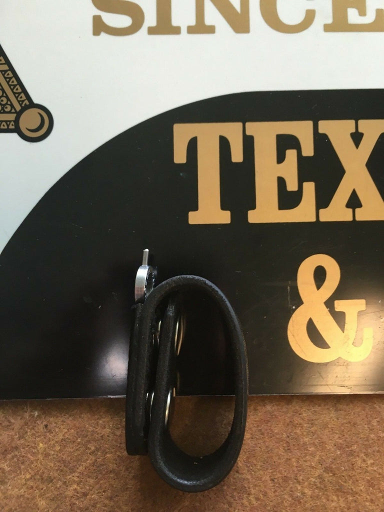 Vintage Tex Shoemaker Basketweave Belt Keeper w/ Hidden Key Slot for Cuff Key