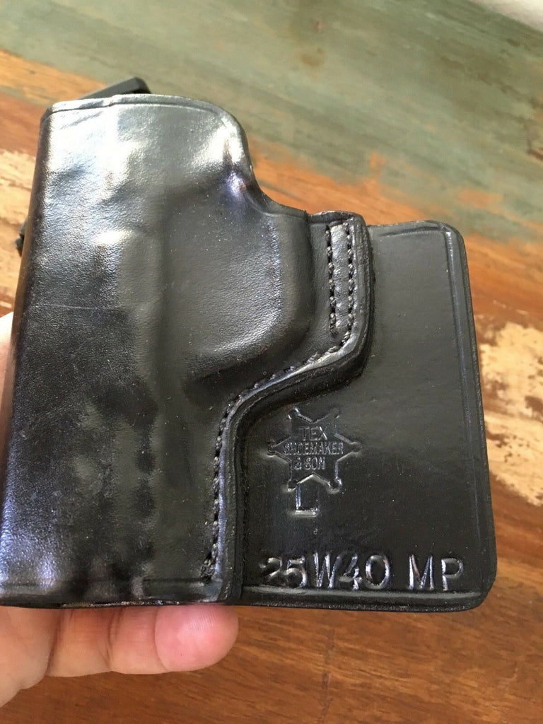 Tex Shoemaker Black Leather Pocket Holster For S&W M&P 40 Compact