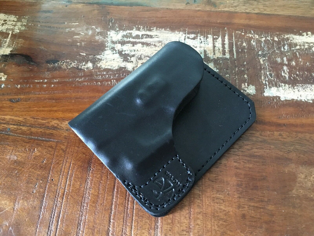 Sweet Talon Black Leather Wallet / Cargo Pocket Holster For KAHR .380 w CT LASER