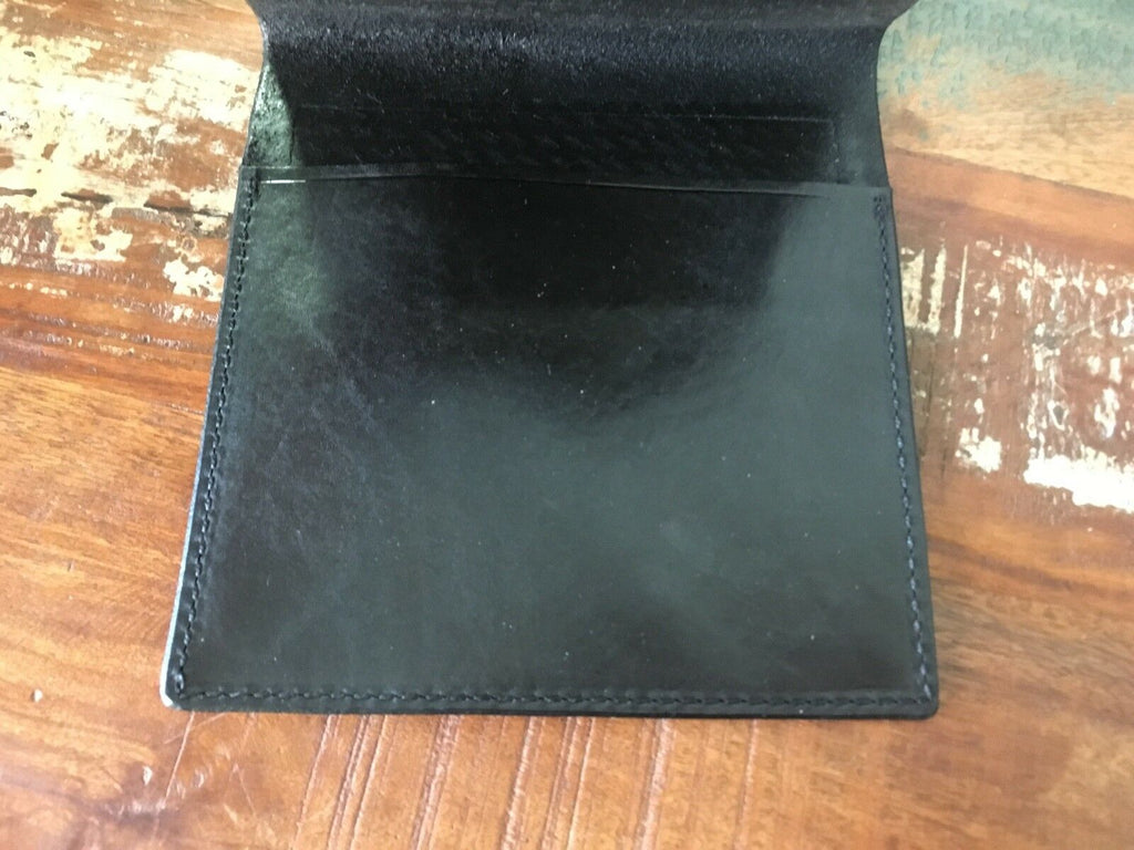 Tex Shoemaker Black Basketweave Leather Police Notebook Cover Holder 8 x 8 1/4"