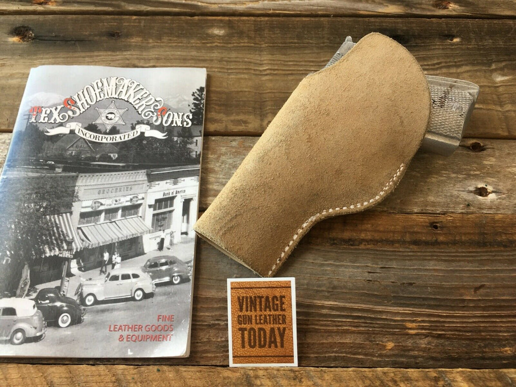 Vintage Tex Shoemaker Suede Leather Holster IWB For Detonics .45 Auto Pocket 9