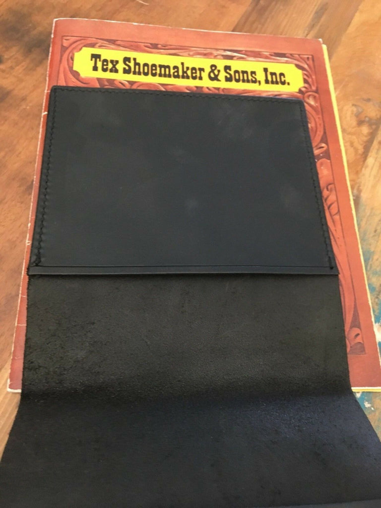 Tex Shoemaker Notebook Holder Basketweave Leather 7 3/8" x 8 1/4" Fire EMS