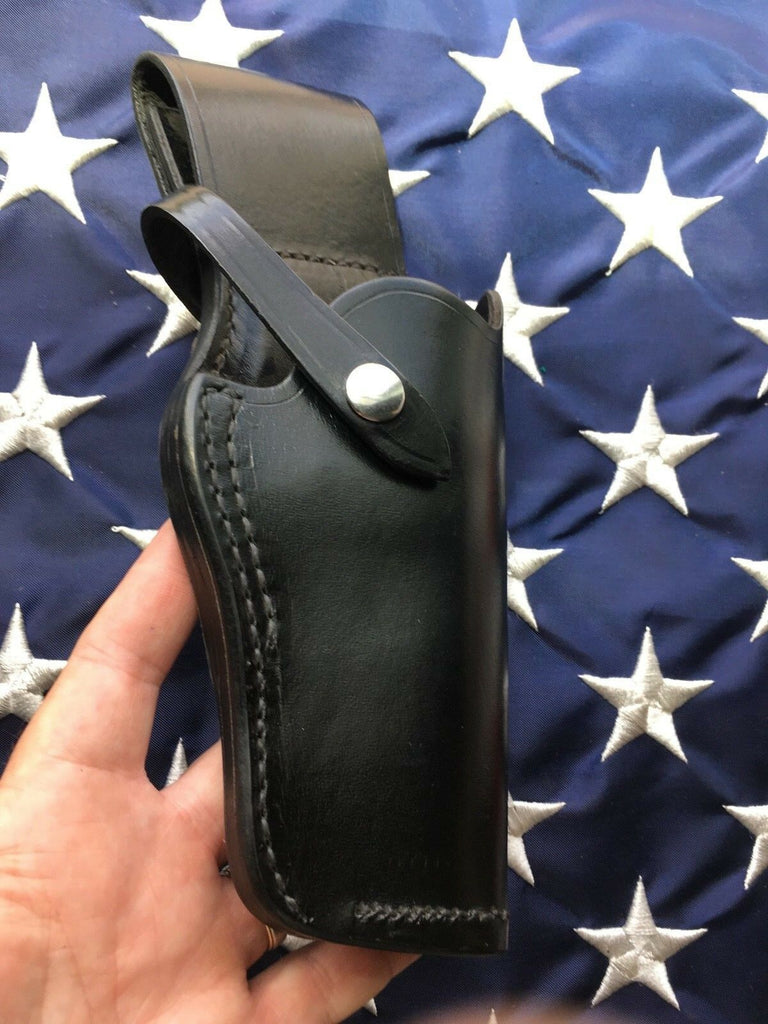 Tex Shoemaker 50 Leather Jordan Holster For S&W M&P K Frame Revolver Black