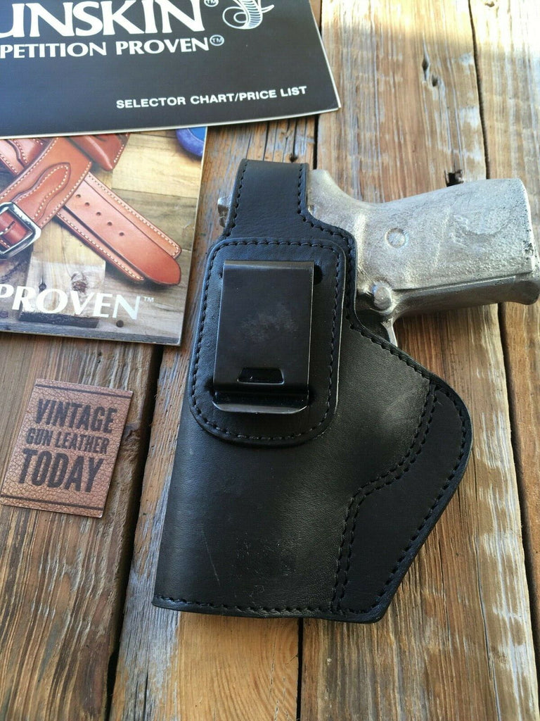 Cobra Gunskin IWB OWB Black Leather Suede Lined Holster For SIG P239
