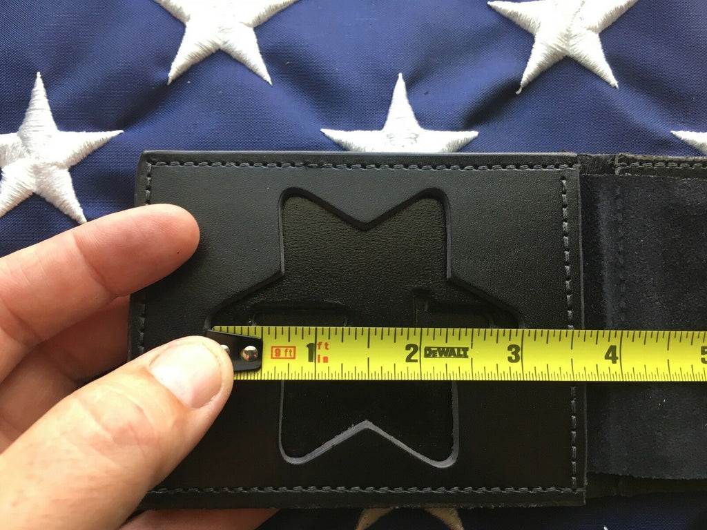 Tex Shoemaker Police Sheriff 6 Pt. Star 3 1/8 x 2 5/8 ID Badge Wallet Cash Back
