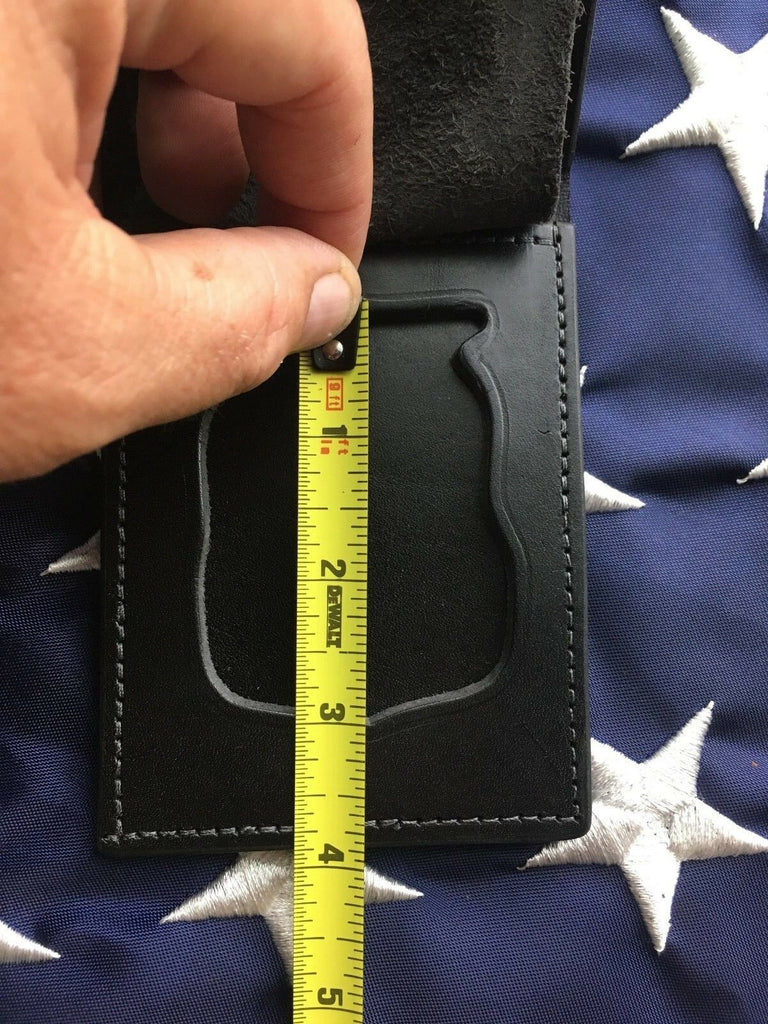 Tex Shoemaker Portland Oregon Police Black leather Badge ID Wallet Cash Back