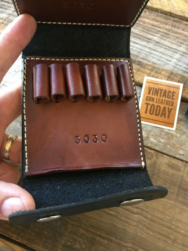 Beautiful Vintage Alfonso's 30-30 Leather Rifle Cartridge Wallet Ammo Belt Case