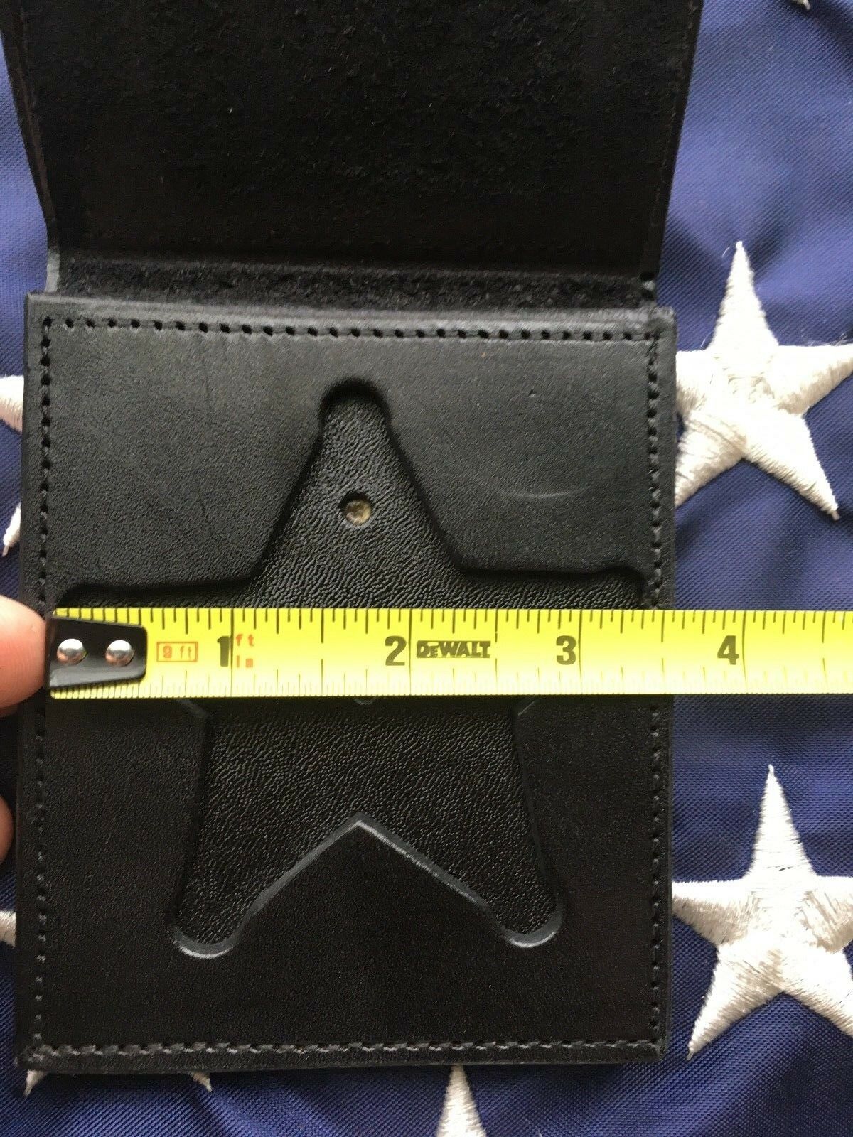 Vintage Tex Shoemaker 5 Point Star Sheriff Police Badge ID Wallet