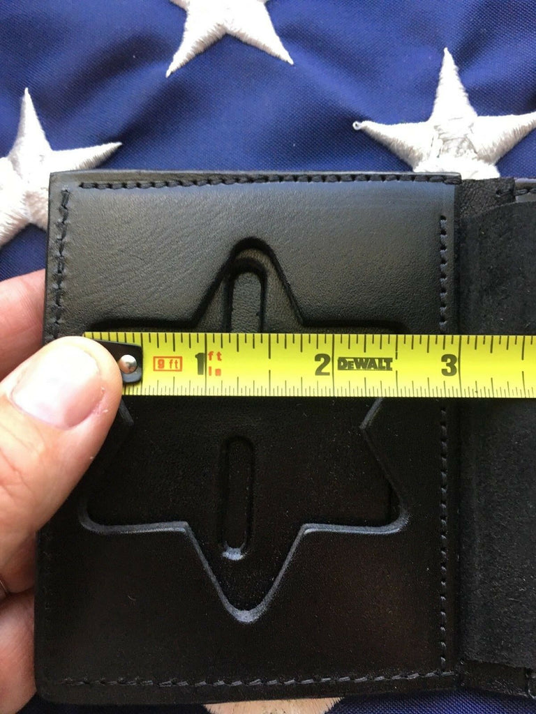 Tex Shoemaker Police Badge ID Wallet Sheriff Star 6 PT. Star 3 1/8" x 2 5/8"