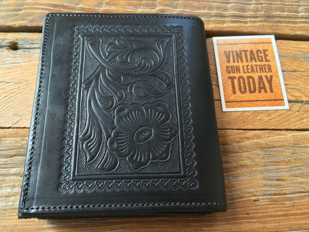 Vintage Alfonso's Leather Police / Fire Badge Wallet ID Holder Oblong Oval badge