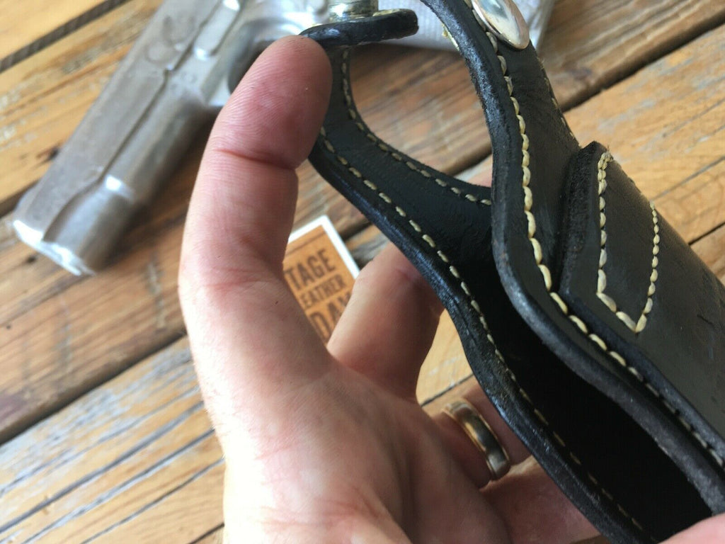 Vintage Alfonso's Black Leather Lined Holster For Colt 1911 Commander Right Left