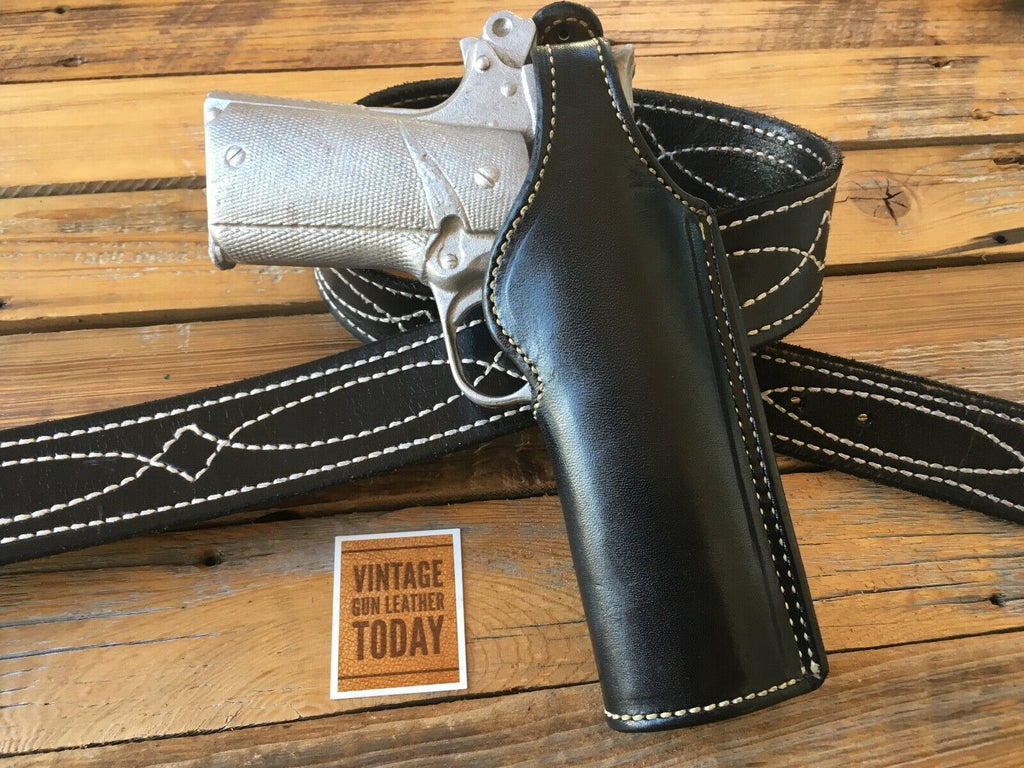 Vintage Alfonso's Black Leather Lined Holster For Colt 1911 Commander Right Left