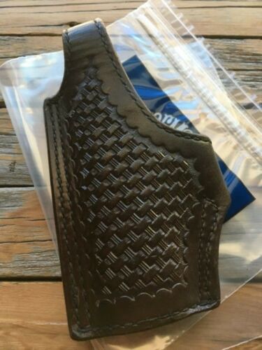 Tex Shoemaker Cordovan Brown Leather Lined High Ride Holster for Sig P228 LEFT